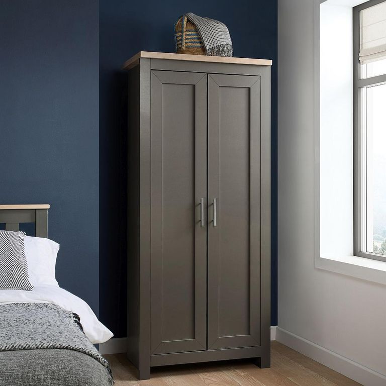 Highgate Wardrobe - 2 Door - Dark Grey Painted