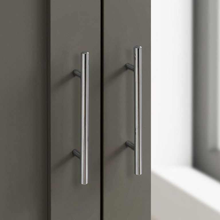 Highgate Mirror Wardrobe - 3 Door - Dark Grey Painted