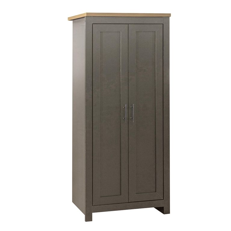 Highgate Wardrobe - 2 Door - Dark Grey Painted