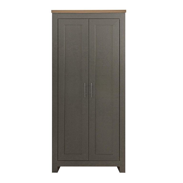 Highgate Wardrobe - 2 Door - Dark Grey Painted