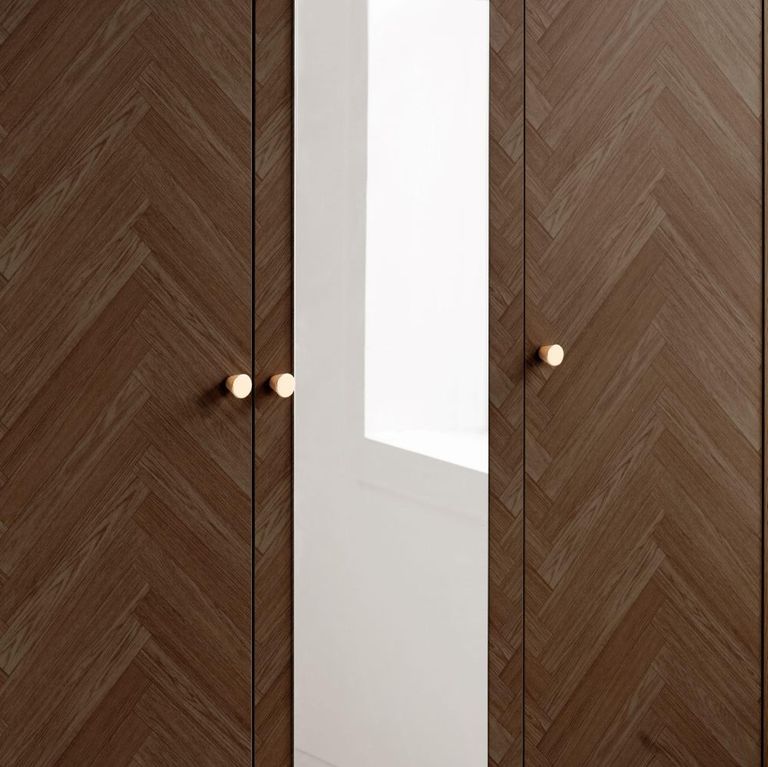 Herringford Mirror Wardrobe - 3 Door - Walnut