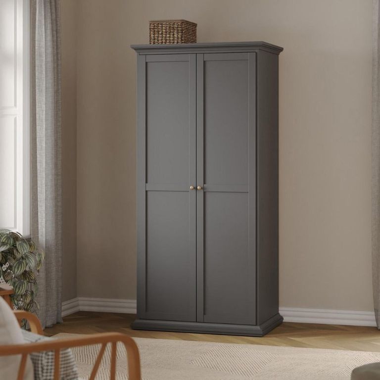 Paris Wardrobe - 2 Door - Grey