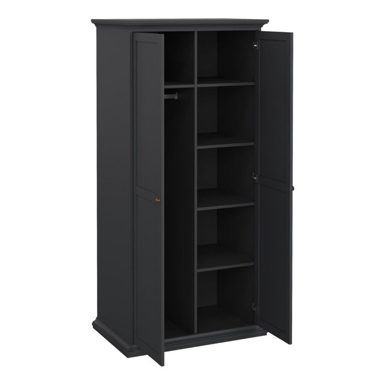 Paris Wardrobe - 2 Door - Grey