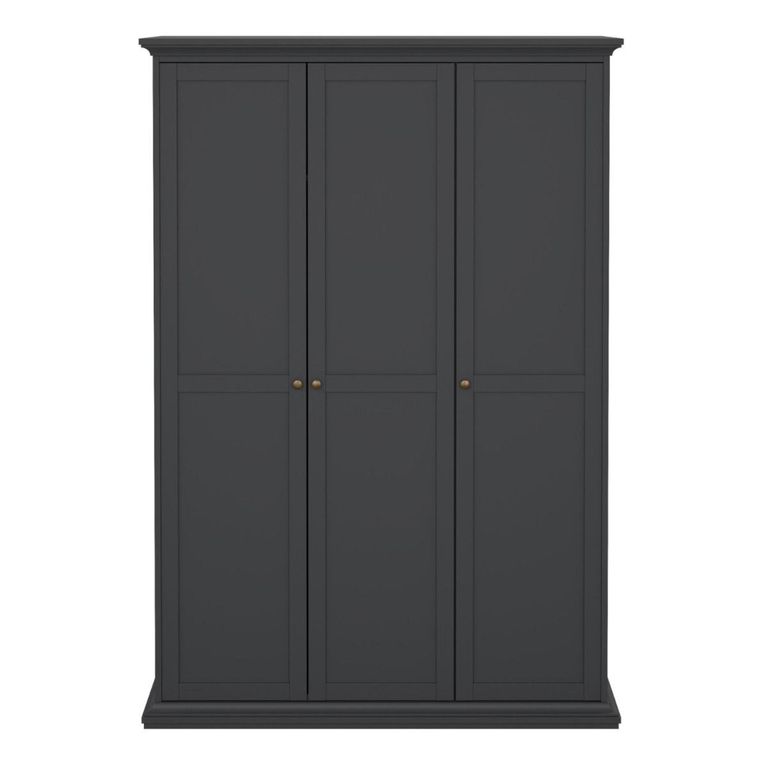 Paris Wardrobe - 3 Door - Grey