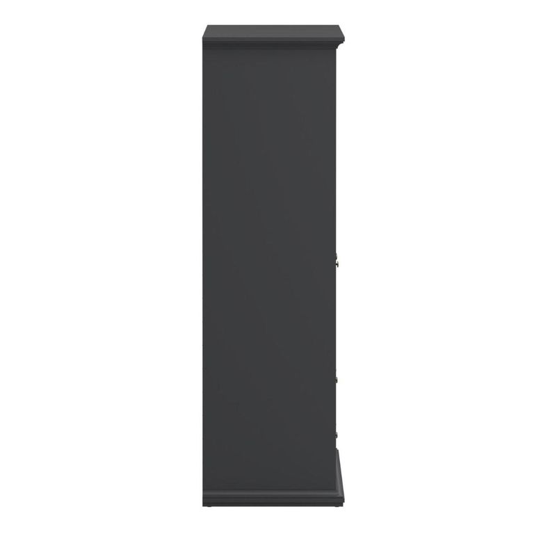Paris Wardrobe - 4 Door - 2 Drawer - Grey