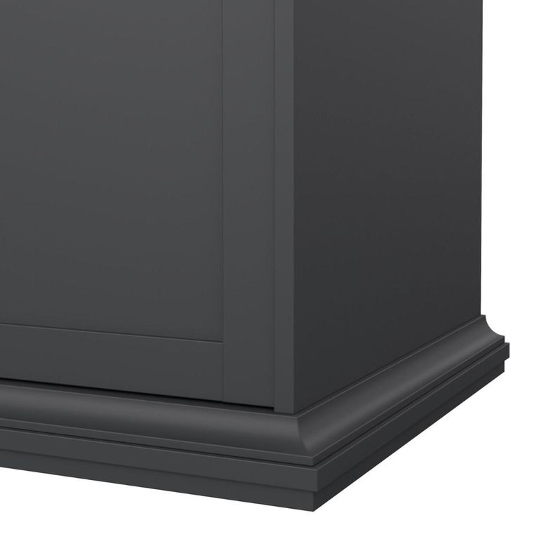 Paris Wardrobe - 4 Door - 2 Drawer - Grey
