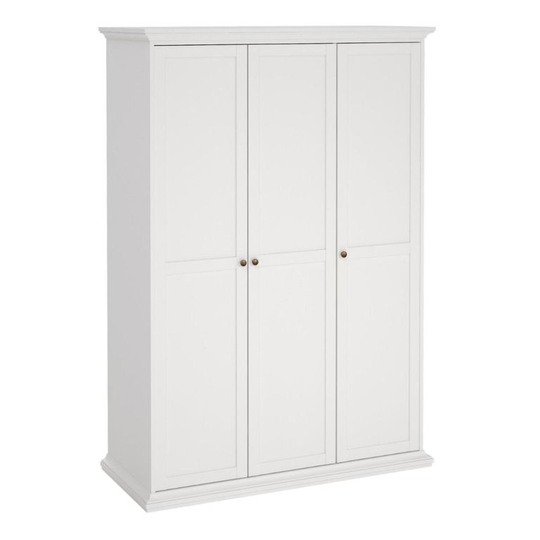 Paris Wardrobe - 3 Door - White