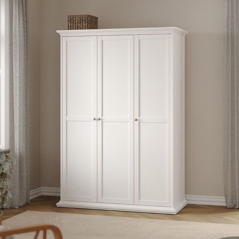 Paris Wardrobe - 3 Door - White