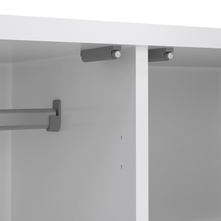 Naia Wardrobe - 2 Door - 1 Drawer - White Gloss