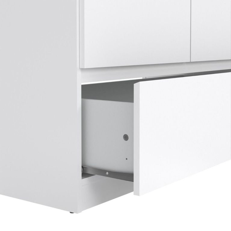 Naia Wardrobe - 2 Door - 1 Drawer - White Gloss