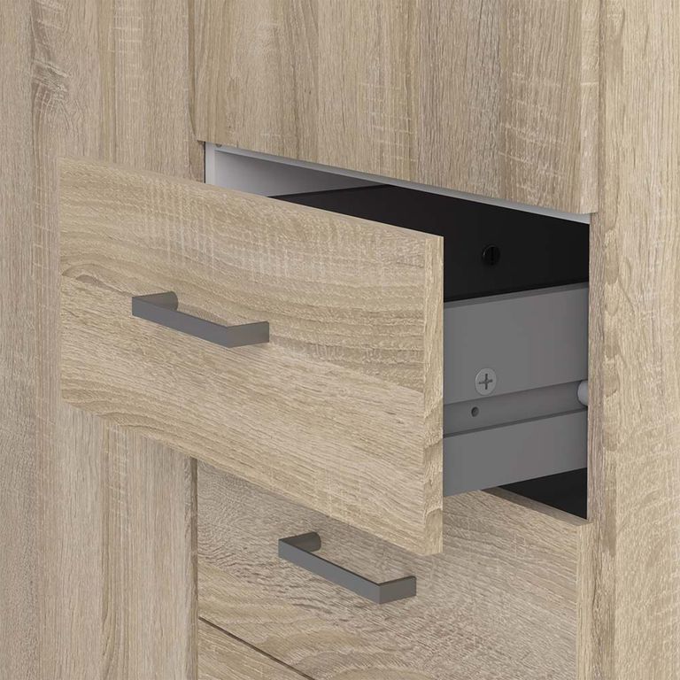 Space Wardrobe - 2 Door - 3 Drawer - Oak