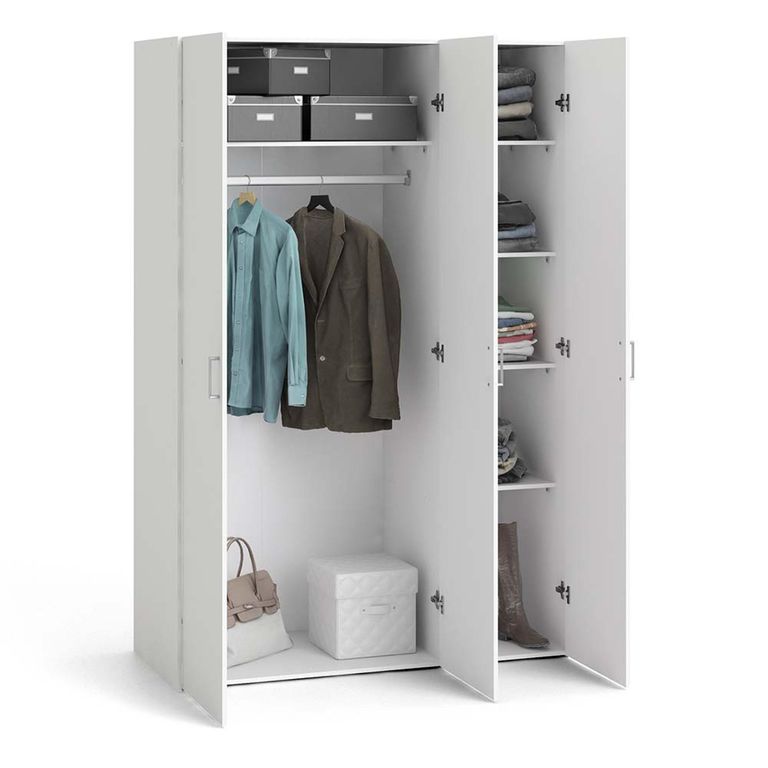 Space Wardrobe - 3 Door - White