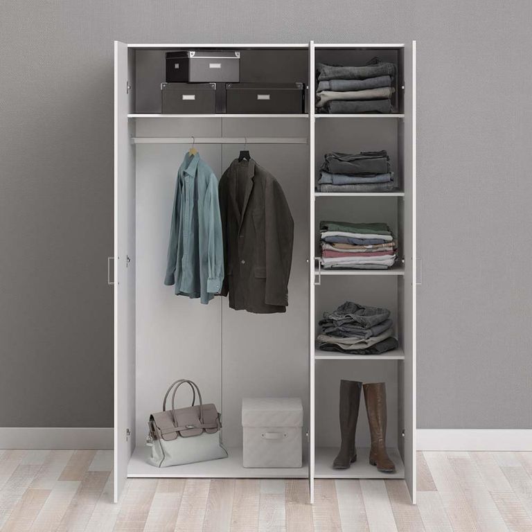 Space Wardrobe - 3 Door - White