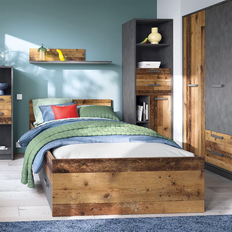 Brooklyn Wardrobe - 2 Door - 2 Drawer - Rustic