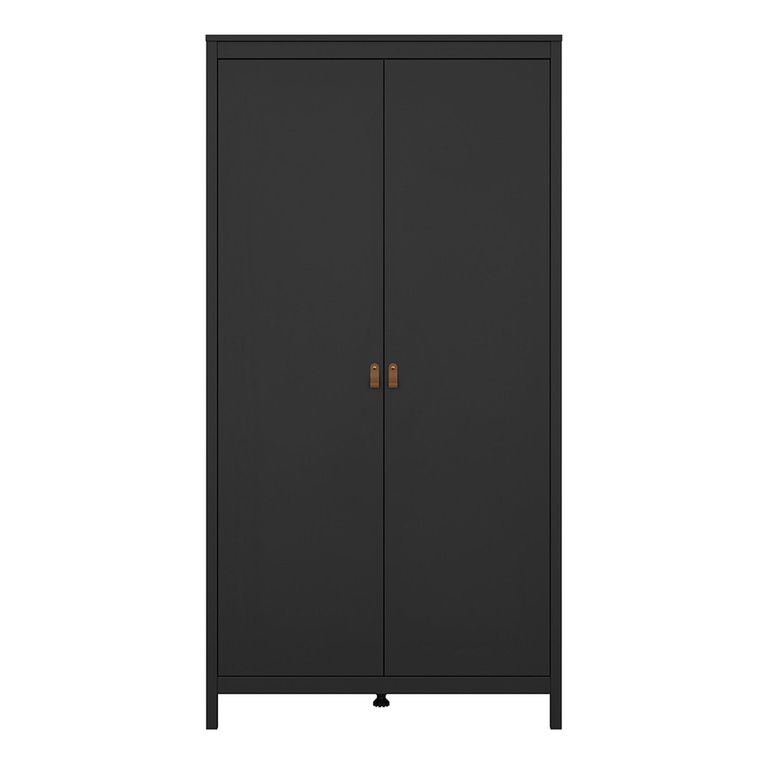 Barcelona Wardrobe - 2 Door - Black