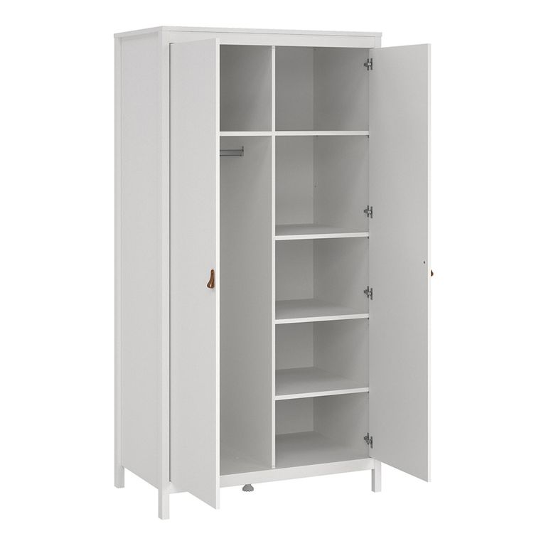Barcelona Wardrobe - 2 Door - White