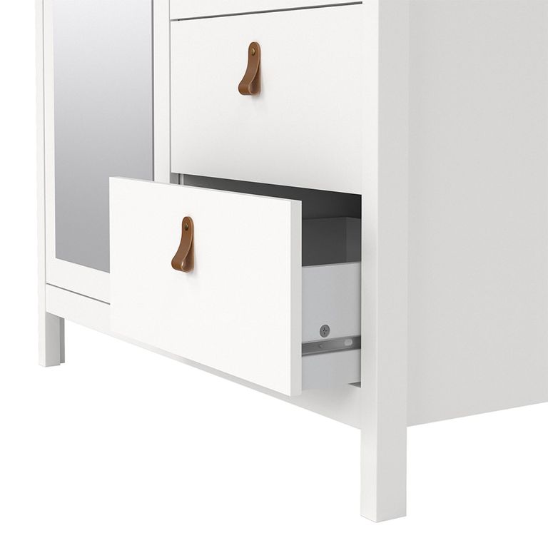 Barcelona Wardrobe - 2 Door - 2 Drawer - Combi - White