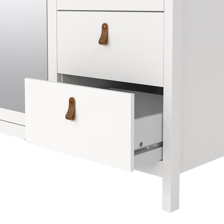 Barcelona Wardrobe - 3 Door - 2 Drawer - Combi - White