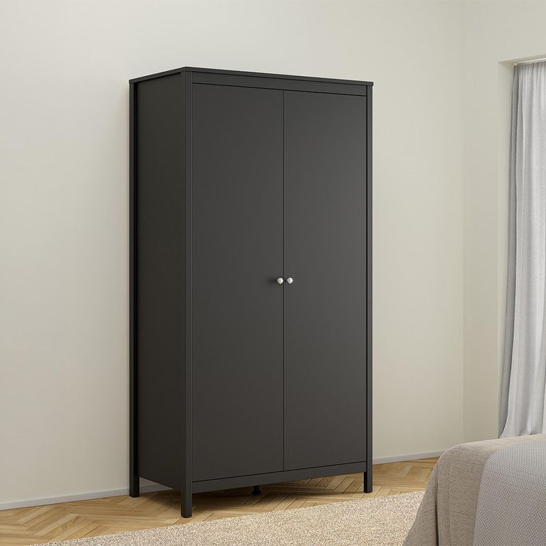 Madrid Wardrobe - 2 Door - Black