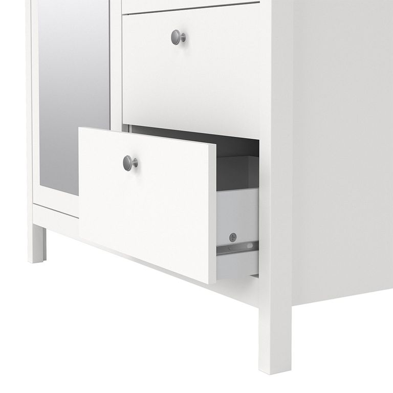 Madrid Wardrobe - 2 Door - 2 Drawer - Combi - White