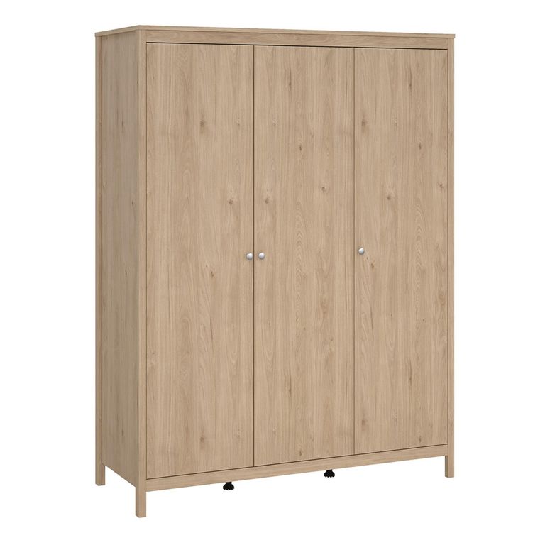 Madrid Wardrobe - 3 Door - Jackson Hickory Oak