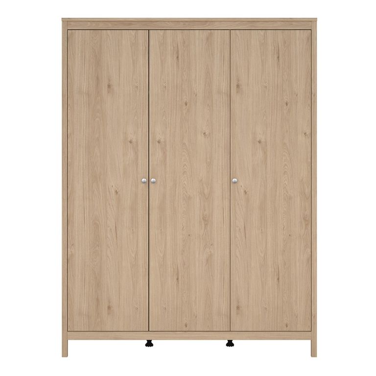 Madrid Wardrobe - 3 Door - Jackson Hickory Oak