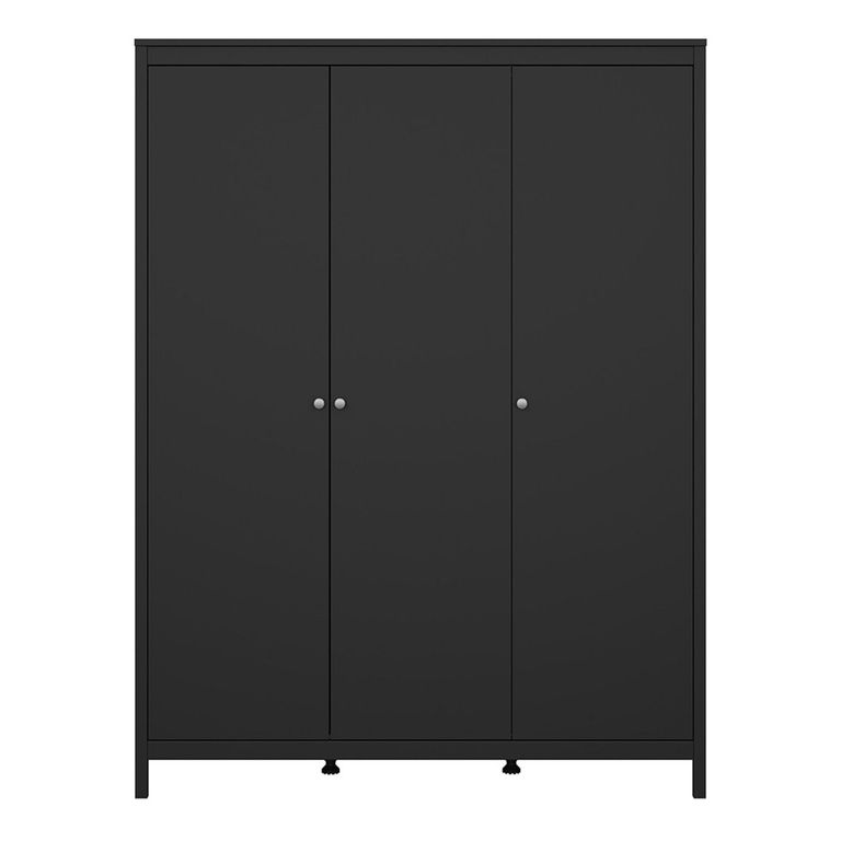 Madrid Wardrobe - 3 Door - Black