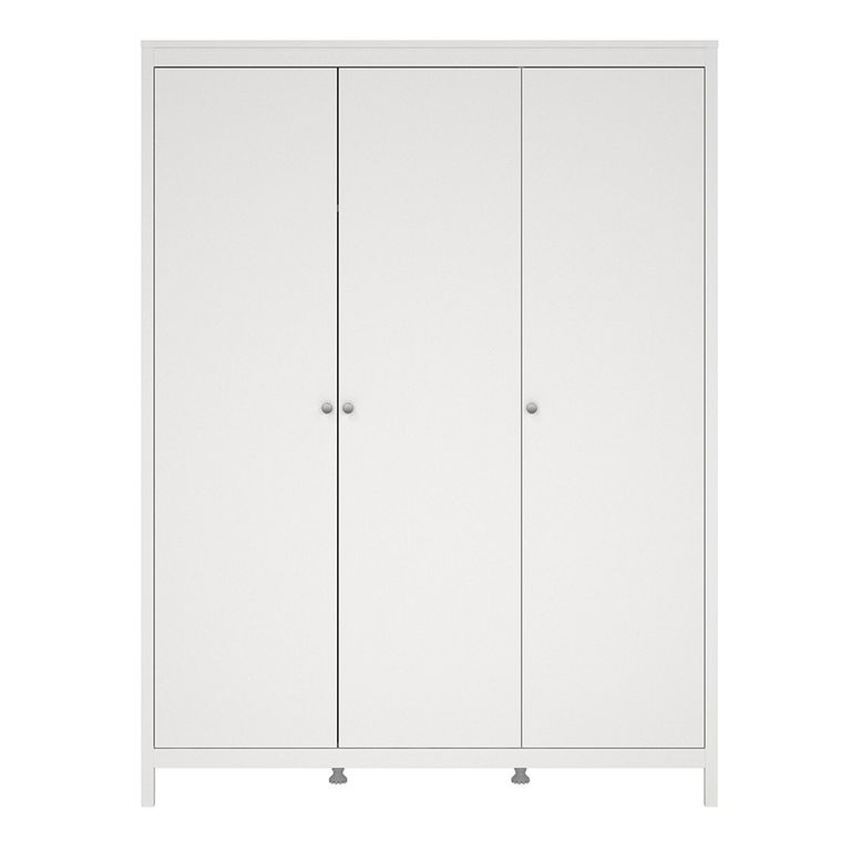 Madrid Wardrobe - 3 Door - White
