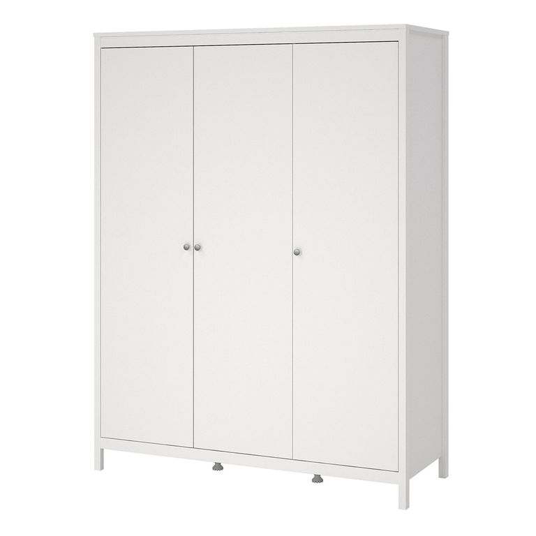 Madrid Wardrobe - 3 Door - White