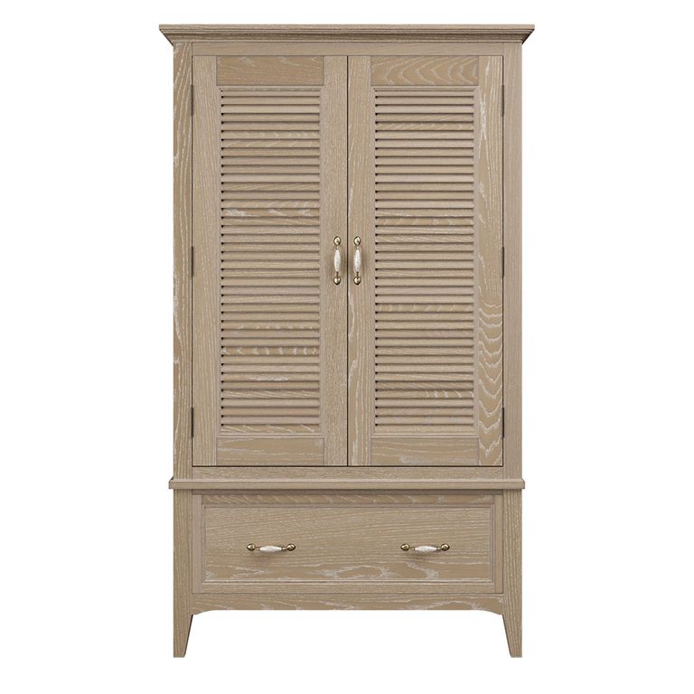 Ennis Wardrobe - 2 Door 1 Drawer - Natural Matt Lacquered