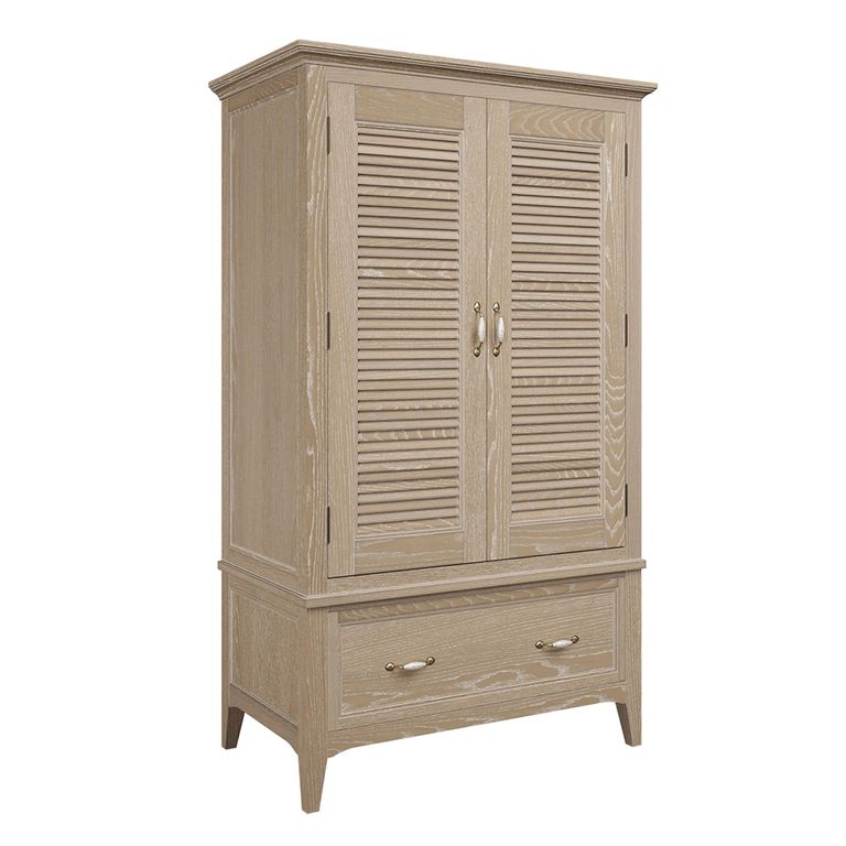 Ennis Wardrobe - 2 Door 1 Drawer - Natural Matt Lacquered