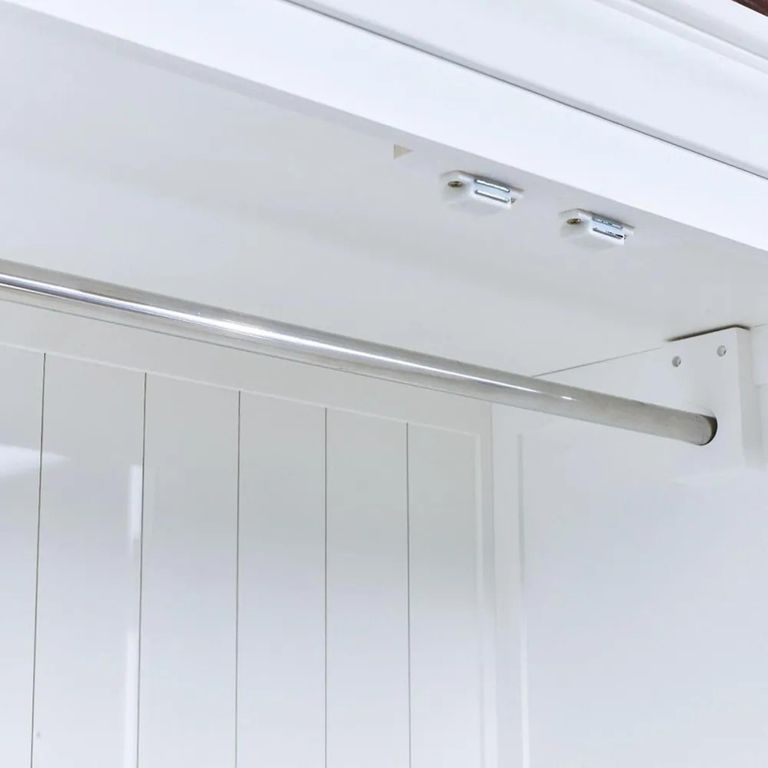 Paisley Wardrobe - 3 Door - 2 Drawer - White Painted