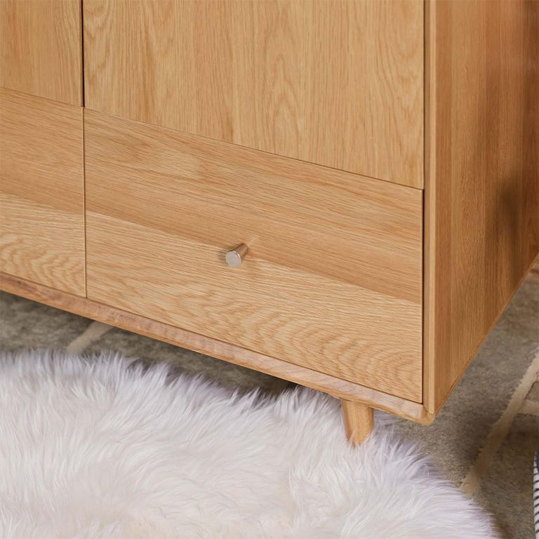 Jenson Oak Double Wardrobe - 2 Door - 2 Drawer