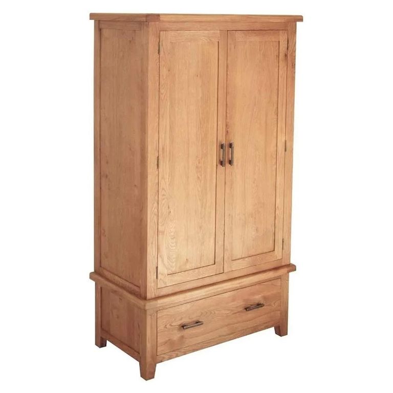 Hampshire Oak Double Wardrobe - 2 Door - 1 Drawer
