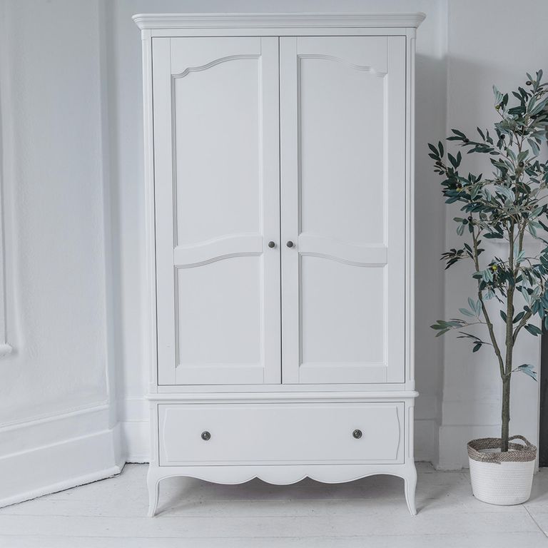 Amelie Wardrobe - 2 Door 1 Drawer - White