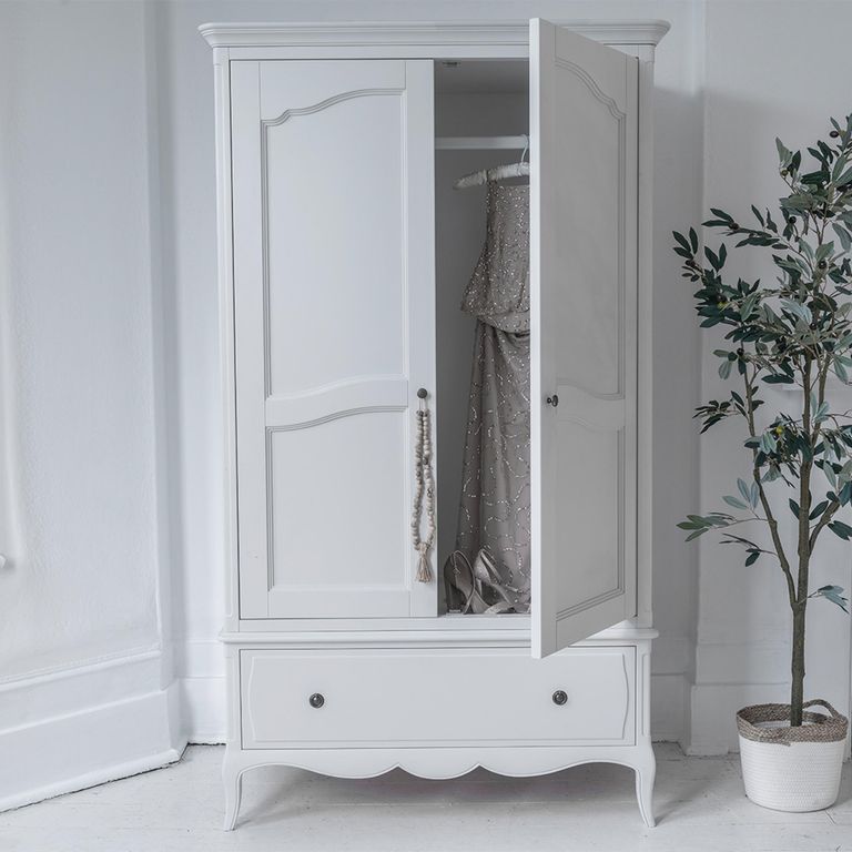 Amelie Wardrobe - 2 Door 1 Drawer - White