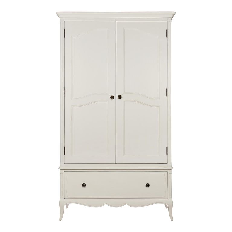Amelie Wardrobe - 2 Door 1 Drawer - White