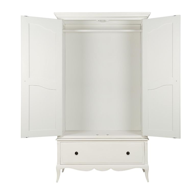 Amelie Wardrobe - 2 Door 1 Drawer - White
