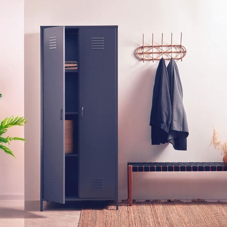 Academy Metal Wardrobe - 2 Door - Grey
