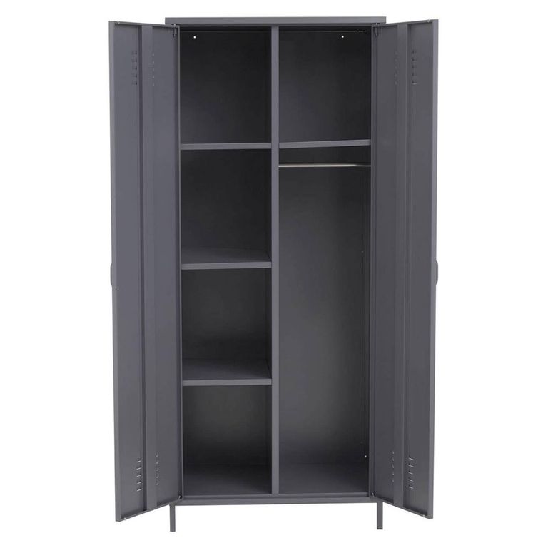 Academy Metal Wardrobe - 2 Door - Grey