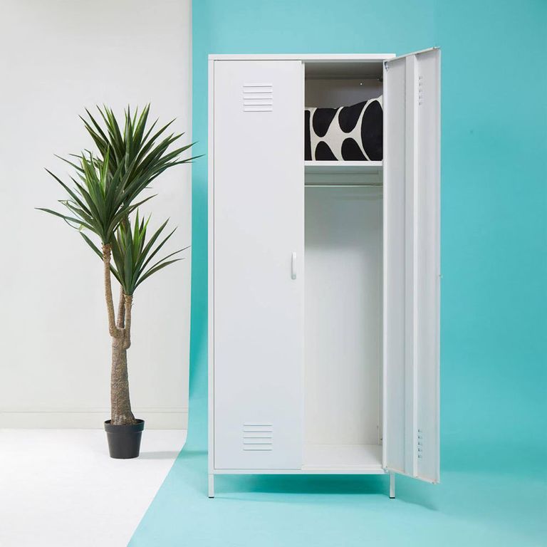 Academy Metal Wardrobe - 2 Door - White