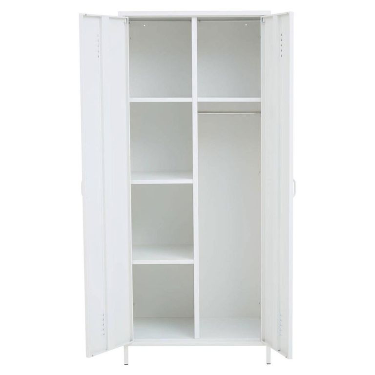 Academy Metal Wardrobe - 2 Door - White