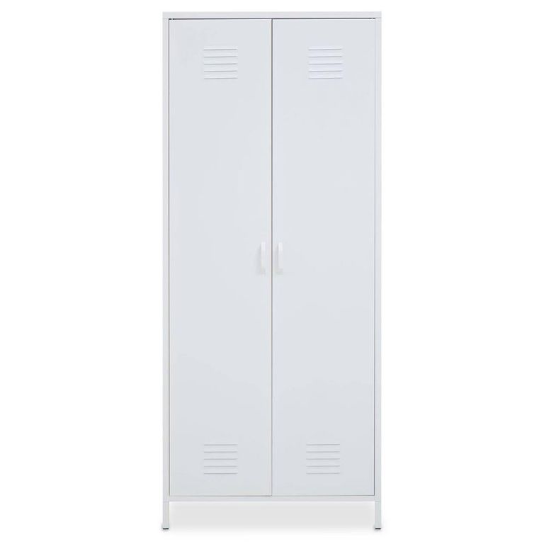 Academy Metal Wardrobe - 2 Door - White