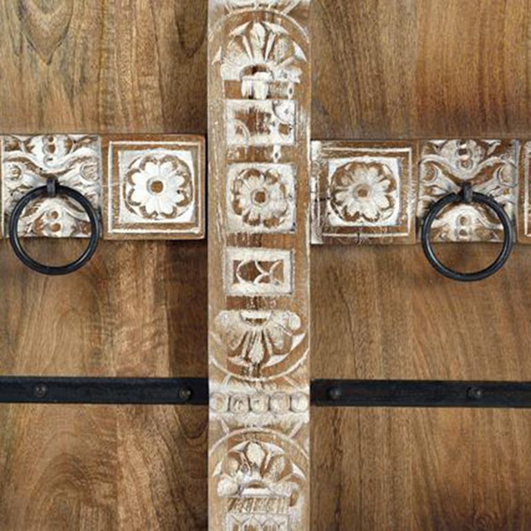 Aibonito Wardrobe - 2 Door - Hand Carved - Mango Wood