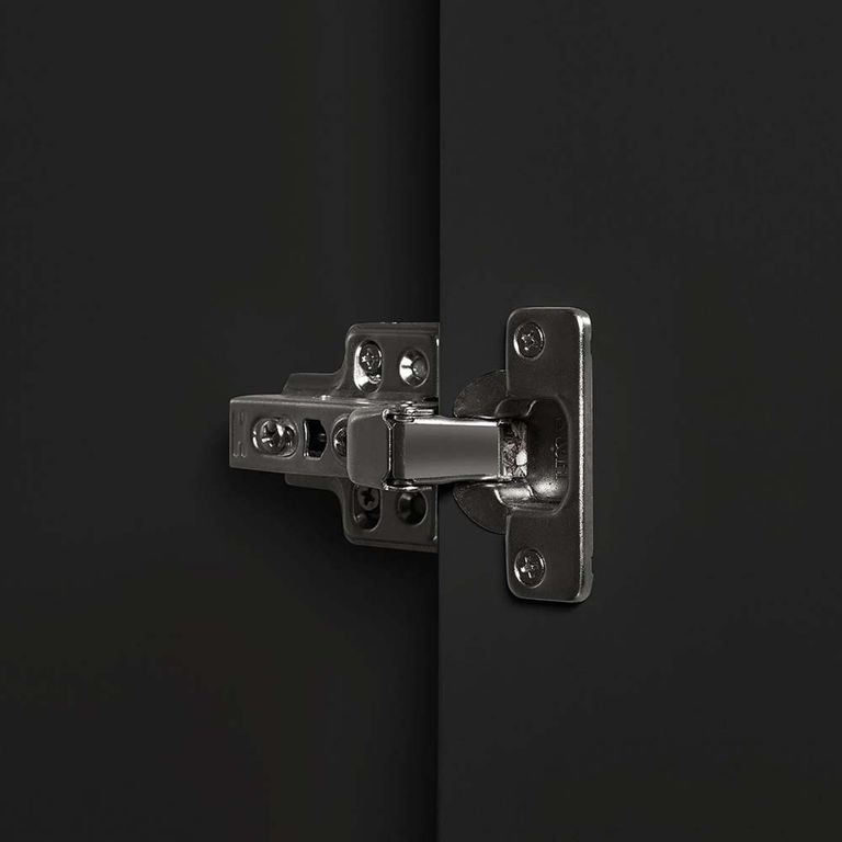 Alba Black and Walnut Wardrobe - 2 Door