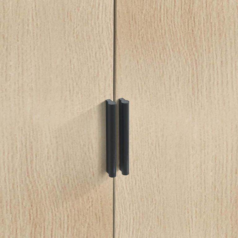 Alba White and Oak Wardrobe - 2 Door