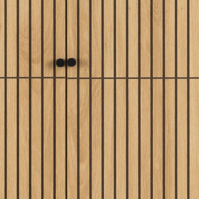 Albany Oak Ribbed 4 Door Wardrobe