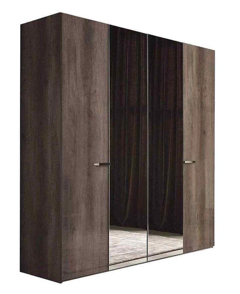 Matera Wardrobe - 4 Door - Wood Grain