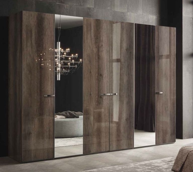 Matera Wardrobe - 4 Door - Wood Grain