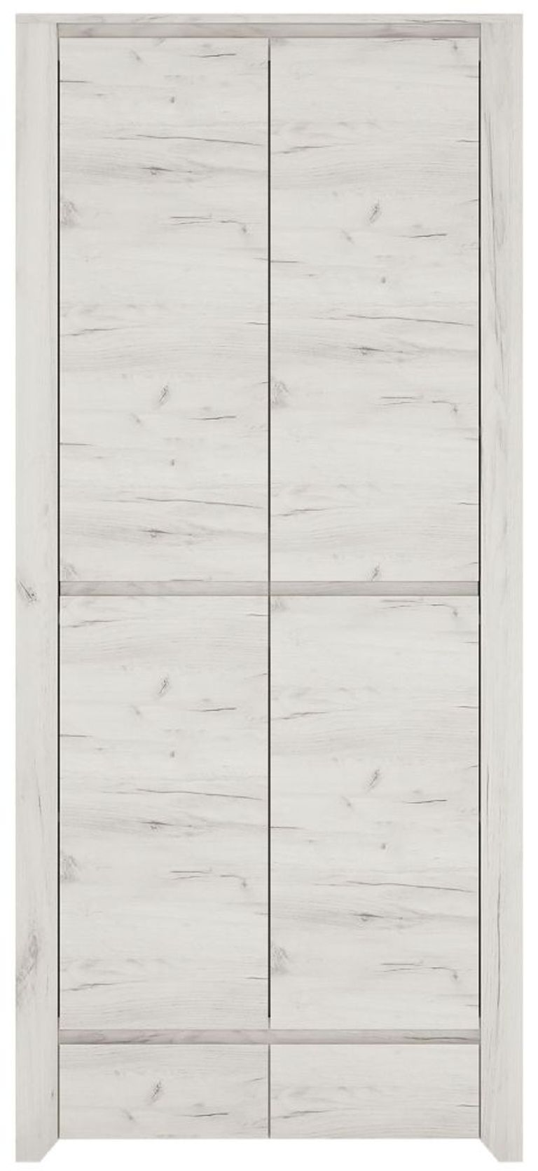 Angel White 2 Door 2 Drawer Double Wardrobe